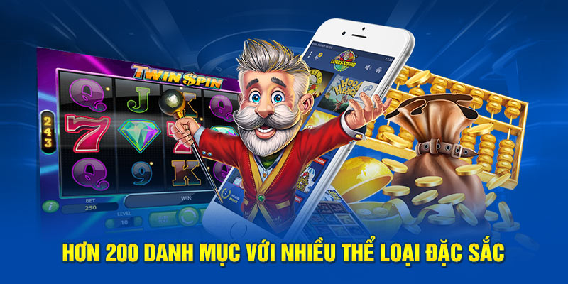 Hơn 200 danh mục với nhiều thể loại đặc sắc tại nổ hũ Kubet11